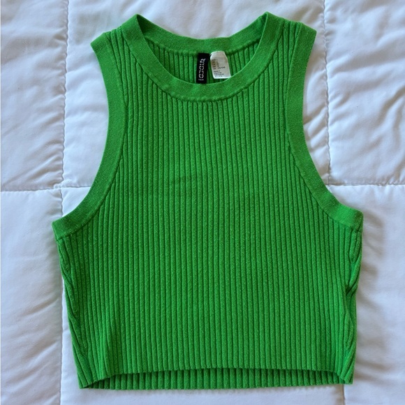 H&M Green Ribbed Tank Top - Picture 2 of 7